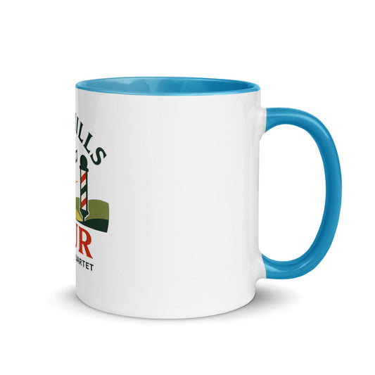 Flint Hills Four — White Ceramic Mug with Color Inside (Black)