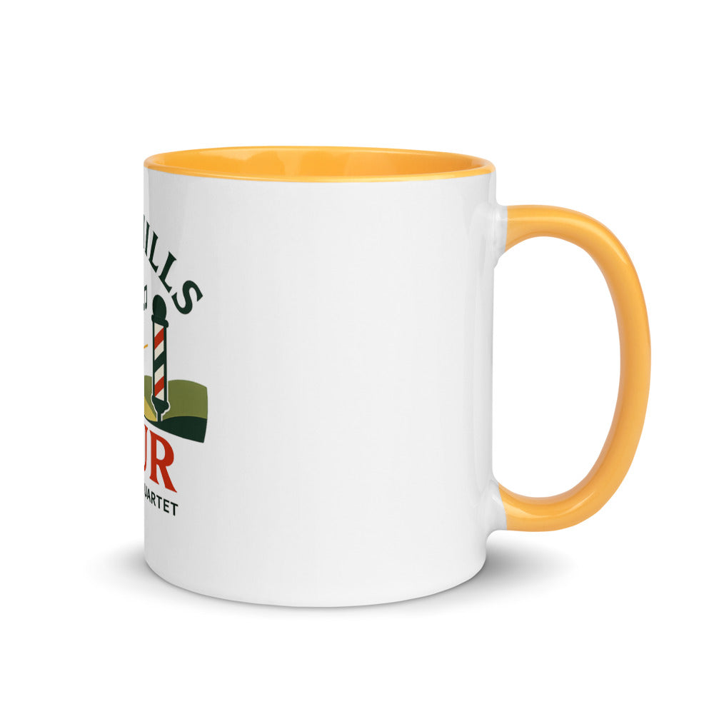 Flint Hills Four — White Ceramic Mug with Color Inside (Black)