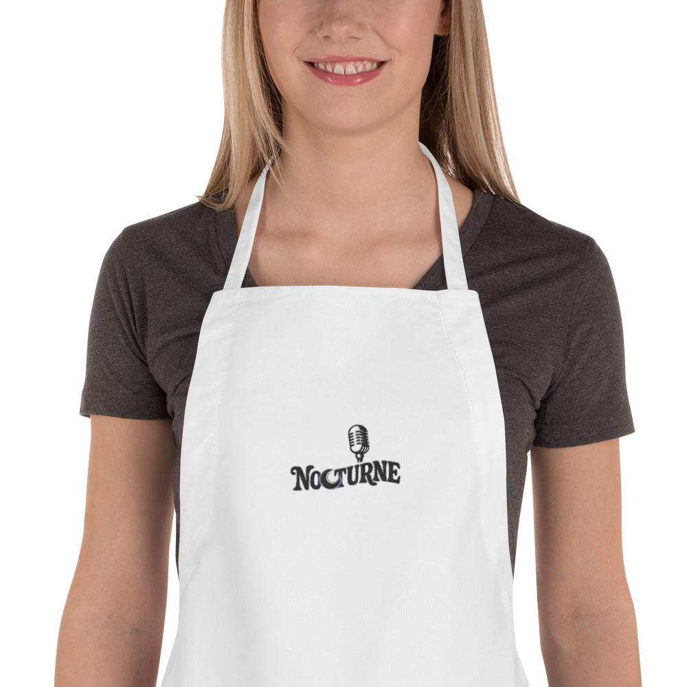Nocturne — Embroidered Apron | Liberty Bags 5502 (White)