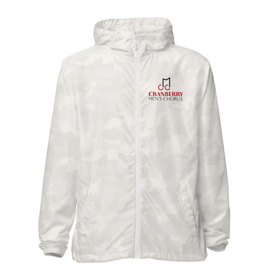 Cranberry Men's Chorus — Unisex Lightweight Zip Up Windbreaker | Independent Trading Co. EXP54LWZ (White Camo)