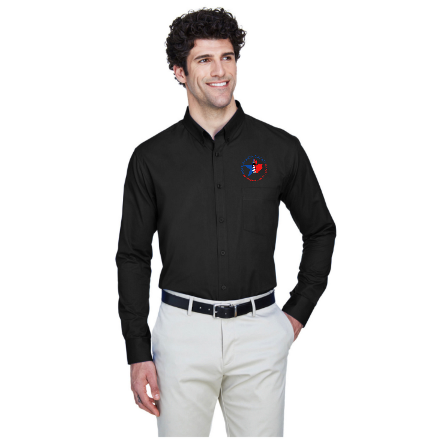 NED - Embroidered Regular Fit - Operate Long-Sleeve Twill Shirt
