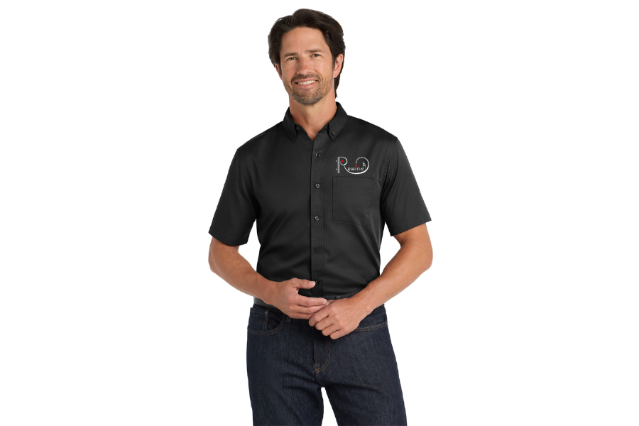 Rewind- Embroidered Short Sleeve SuperPro React™ Twill Shirt