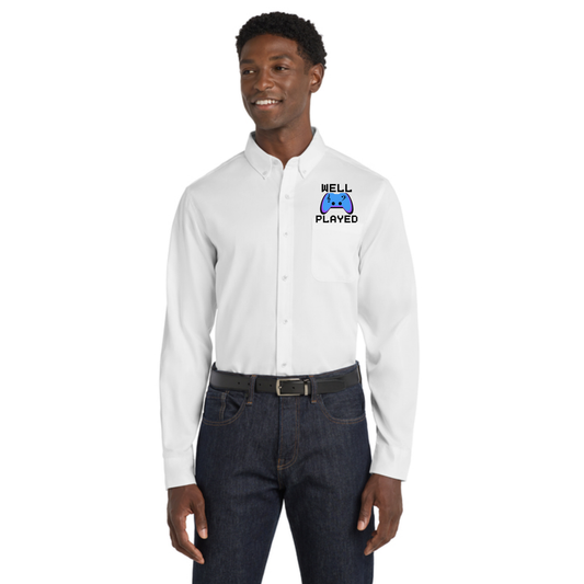 Well Played - Embroidered Long Sleeve SuperPro Reactâ„¢ Twill Shirt