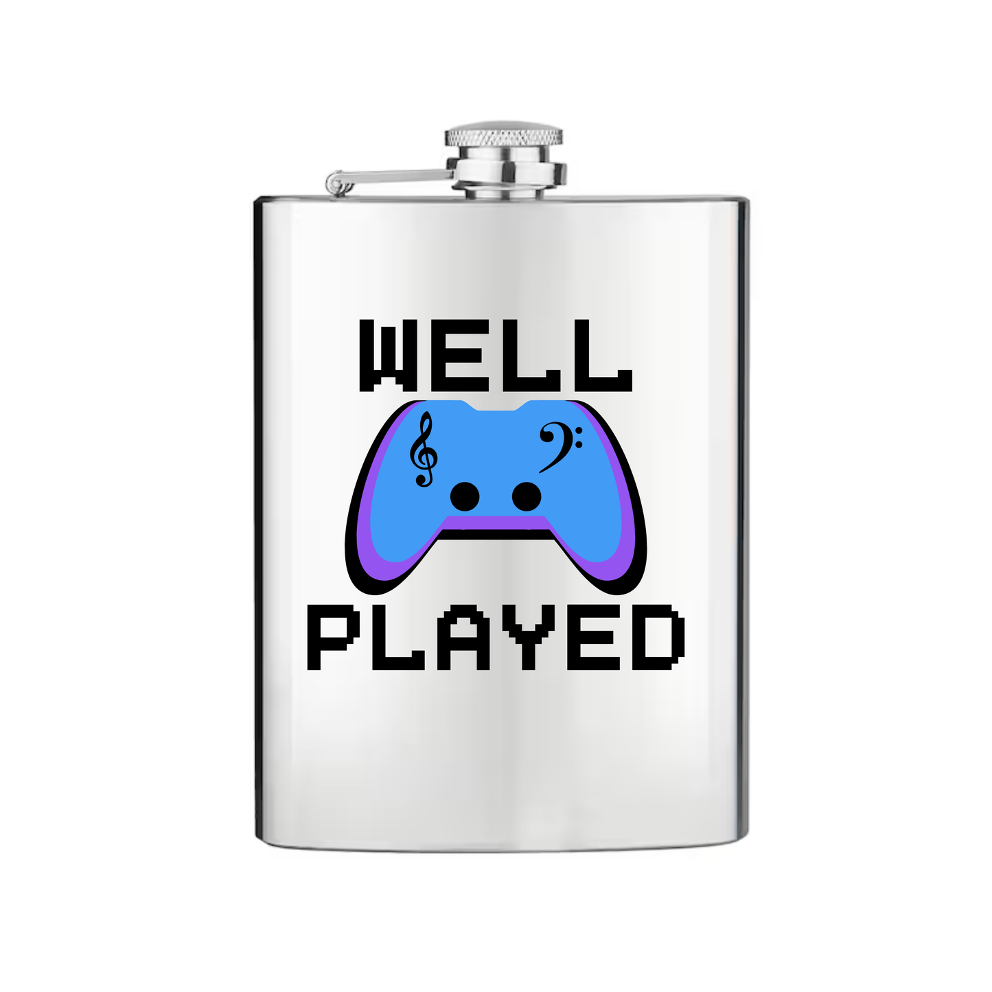 Well Played Printed - Stainless Steel Flask
