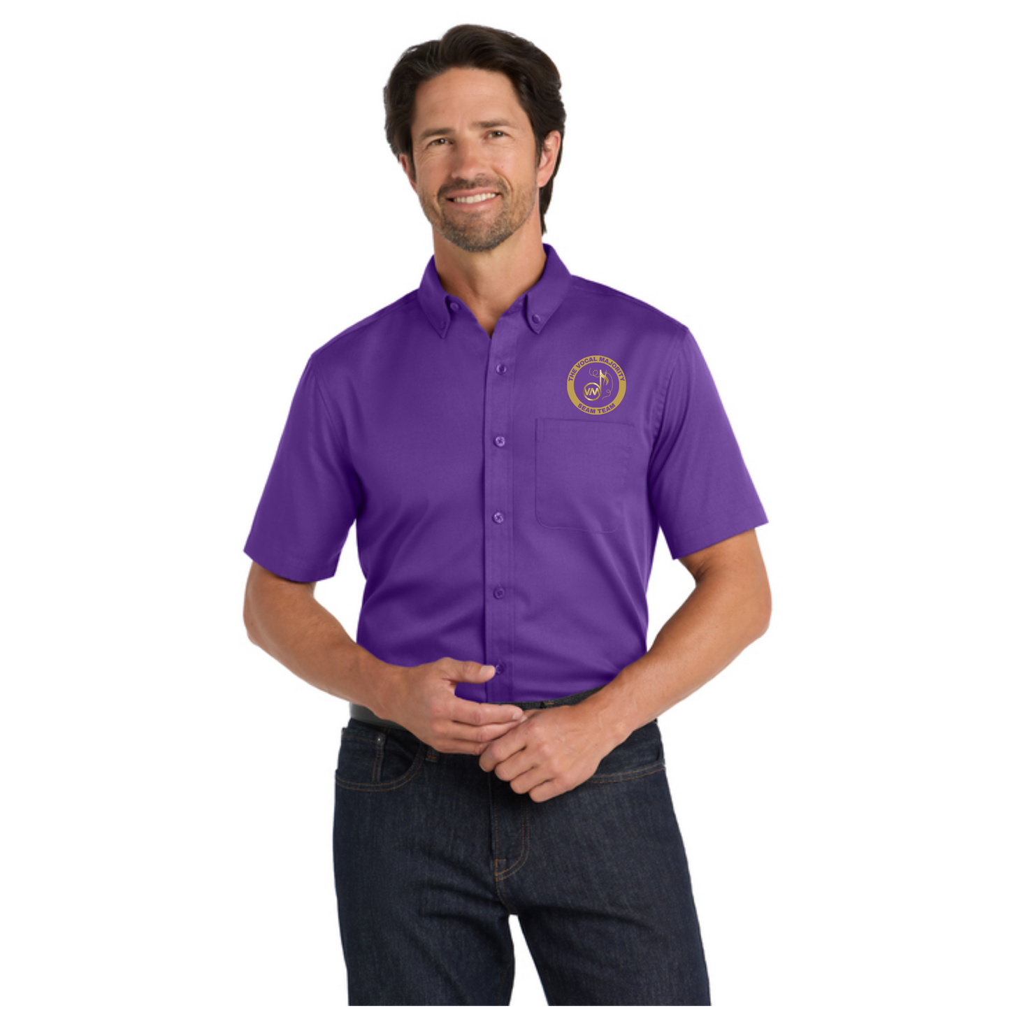 Vocal Majority - Seam Team - Printed Short Sleeve SuperPro React™ Twill Shirt
