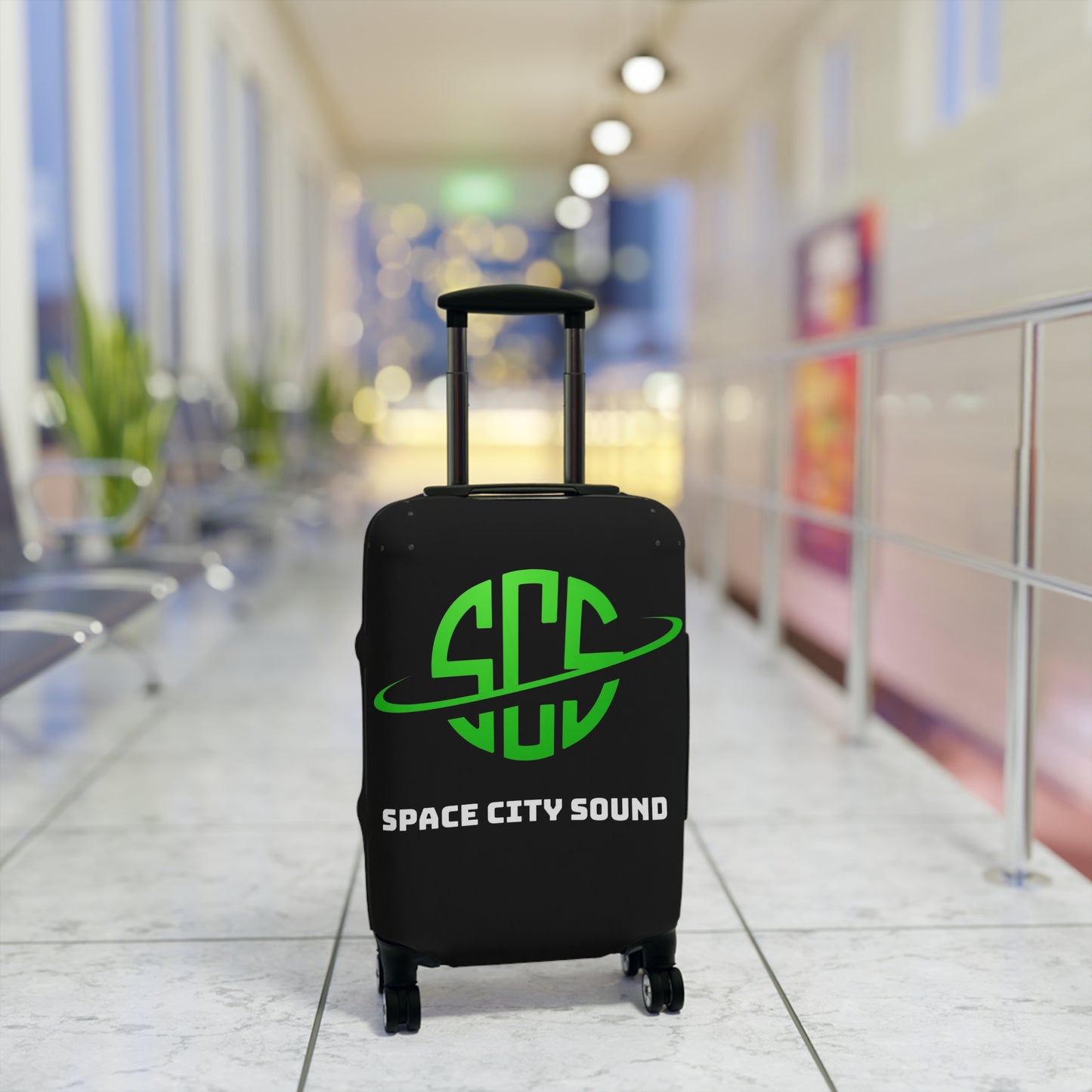 Space City Sound Printed Luggage Cover