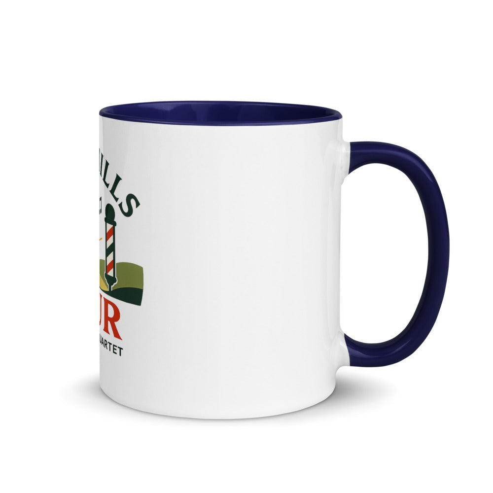 Flint Hills Four — White Ceramic Mug with Color Inside (Black)