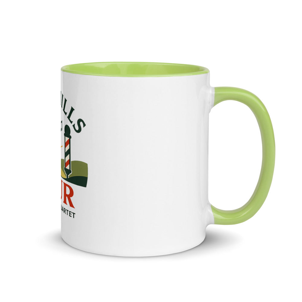 Flint Hills Four — White Ceramic Mug with Color Inside (Black)