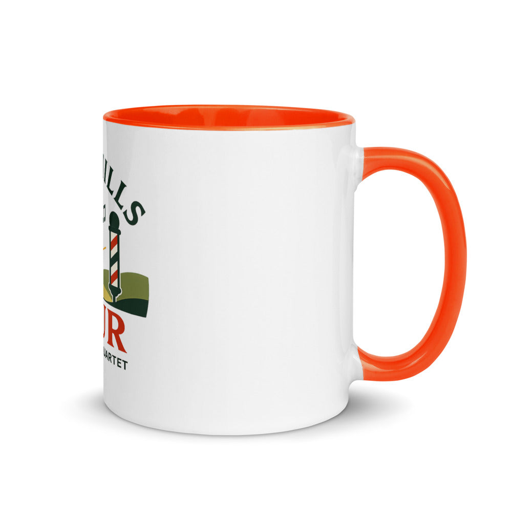 Flint Hills Four — White Ceramic Mug with Color Inside (Black)