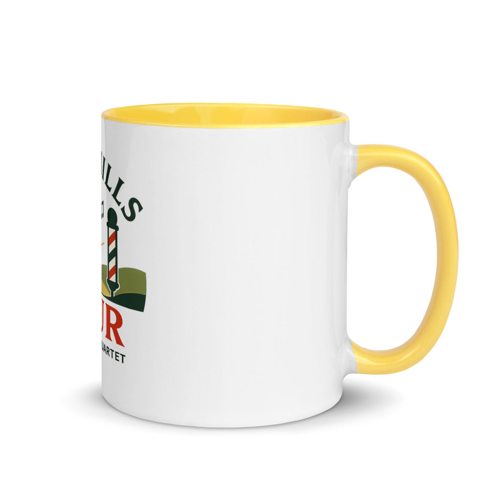 Flint Hills Four — White Ceramic Mug with Color Inside (Black)