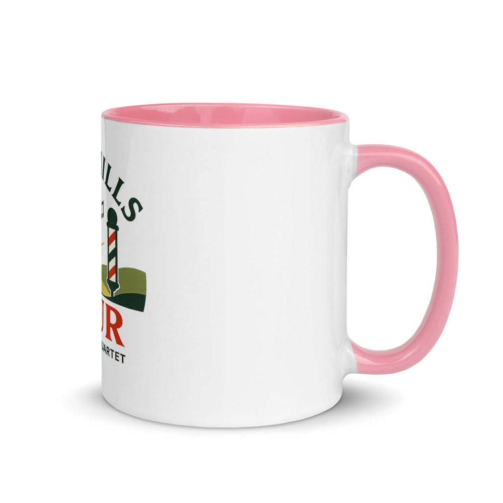 Flint Hills Four — White Ceramic Mug with Color Inside (Black)