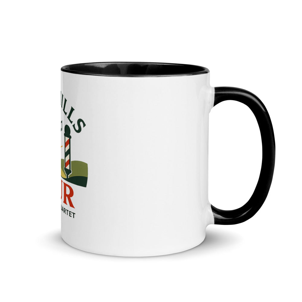 Flint Hills Four — White Ceramic Mug with Color Inside (Black)