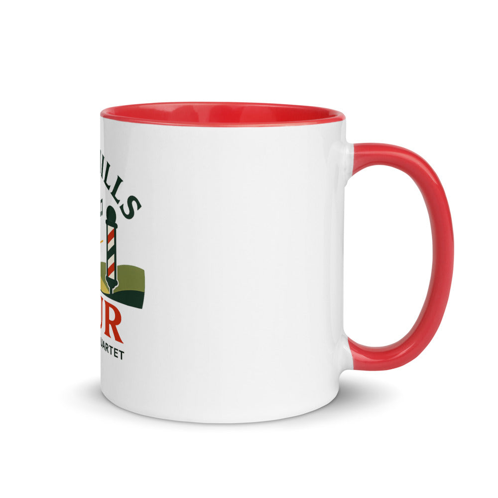 Flint Hills Four — White Ceramic Mug with Color Inside (Black)