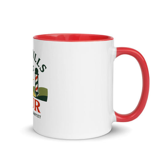 Flint Hills Four — White Ceramic Mug with Color Inside (Black)