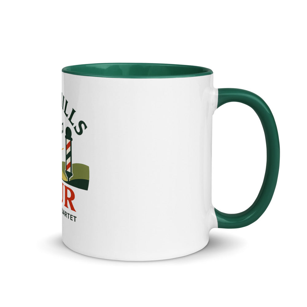 Flint Hills Four — White Ceramic Mug with Color Inside (Black)