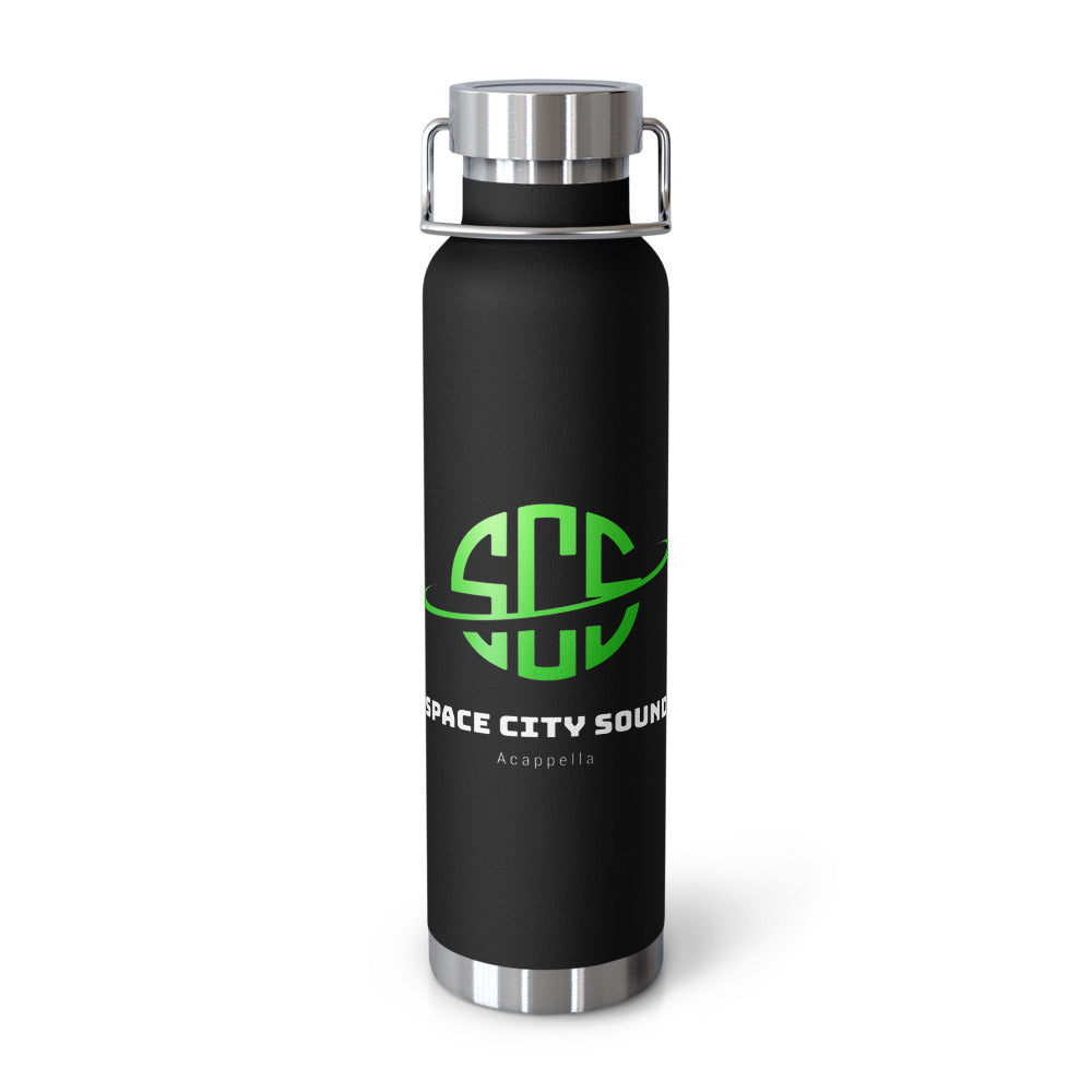 Space City Sound — Printed Copper Vacuum Insulated Bottle (22oz) (Black)