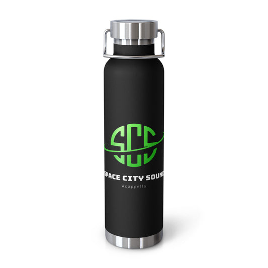 Space City Sound — Printed Copper Vacuum Insulated Bottle (22oz) (Black)