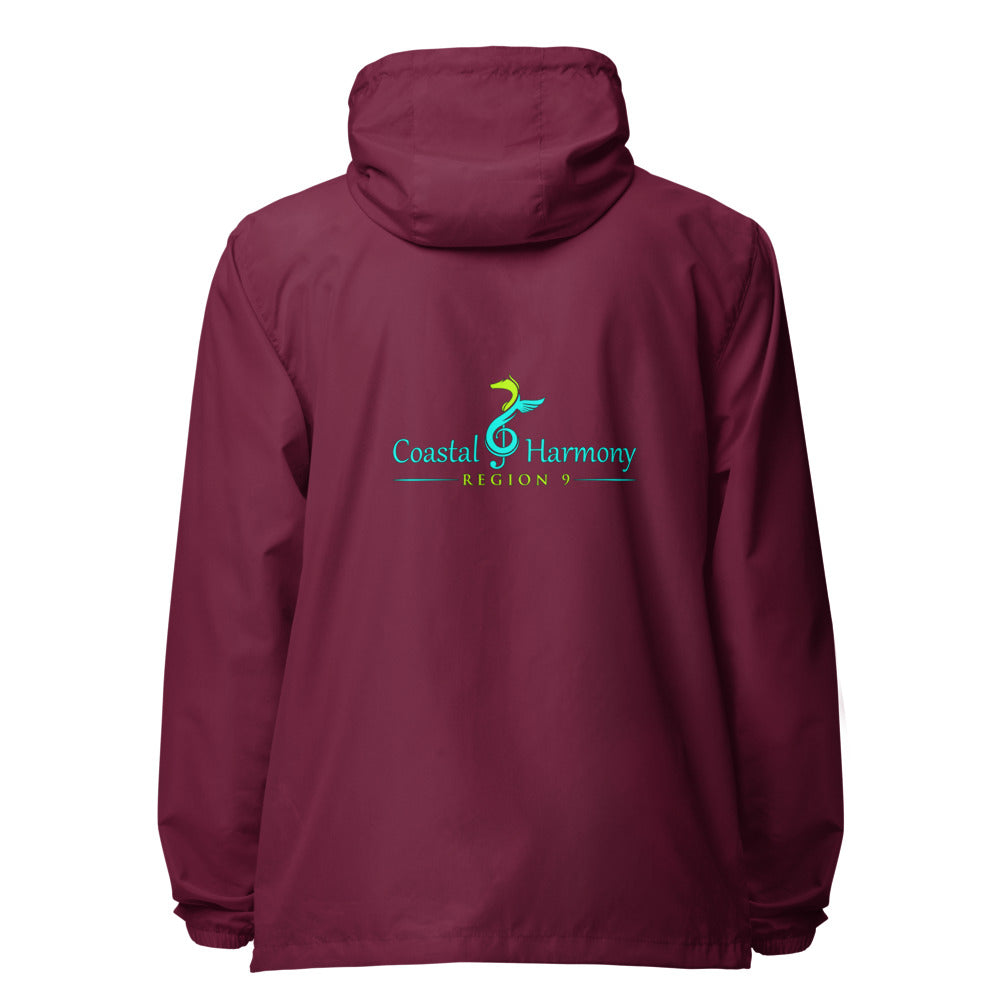 Coastal Harmony Region 9 SUI — Unisex Lightweight Zip Up Windbreaker | Independent Trading Co. (Black)