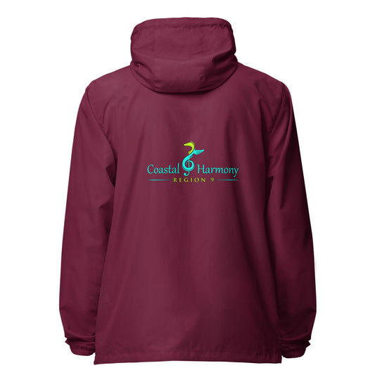 Coastal Harmony Region 9 SUI — Unisex Lightweight Zip Up Windbreaker | Independent Trading Co. (Black)
