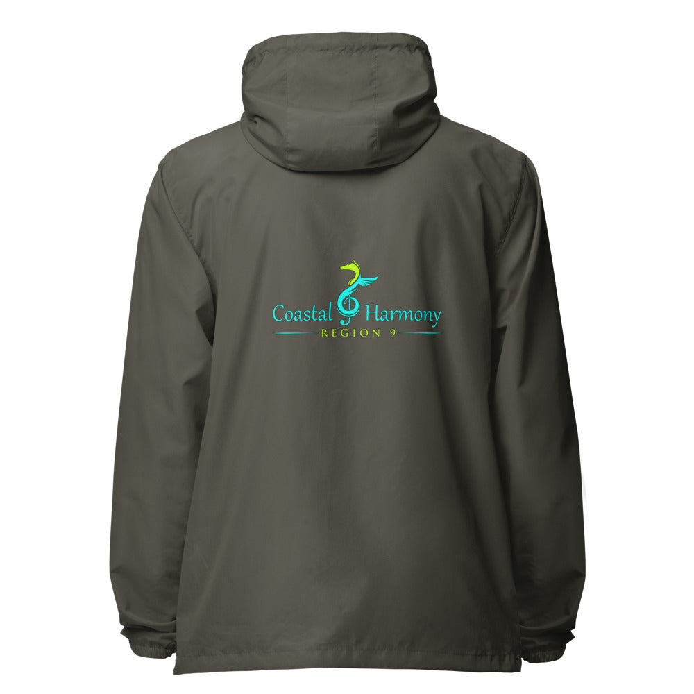 Coastal Harmony Region 9 SUI — Unisex Lightweight Zip Up Windbreaker | Independent Trading Co. (Black)