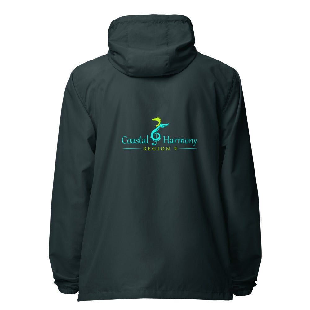 Coastal Harmony Region 9 SUI — Unisex Lightweight Zip Up Windbreaker | Independent Trading Co. (Black)