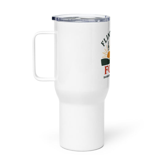 Flint Hills Four — Travel Mug with a Handle (White)