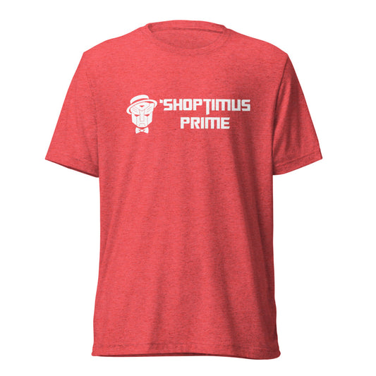 'Shoptimus Prime — Unisex Tri-Blend T-Shirt | Bella + Canvas 3413 (Navy Triblend)