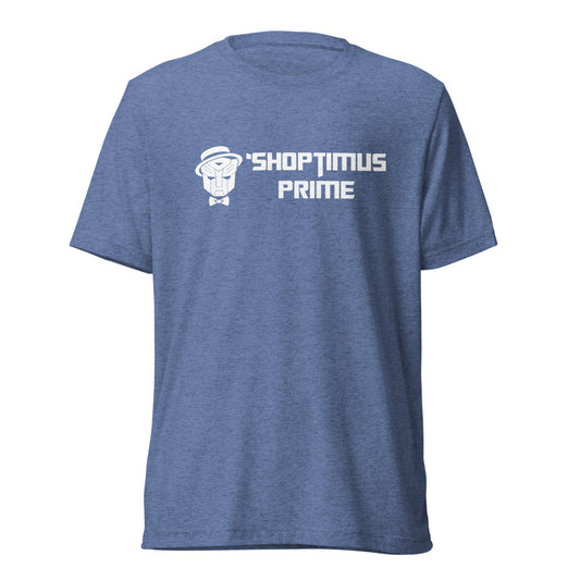 'Shoptimus Prime — Unisex Tri-Blend T-Shirt | Bella + Canvas 3413 (Navy Triblend)