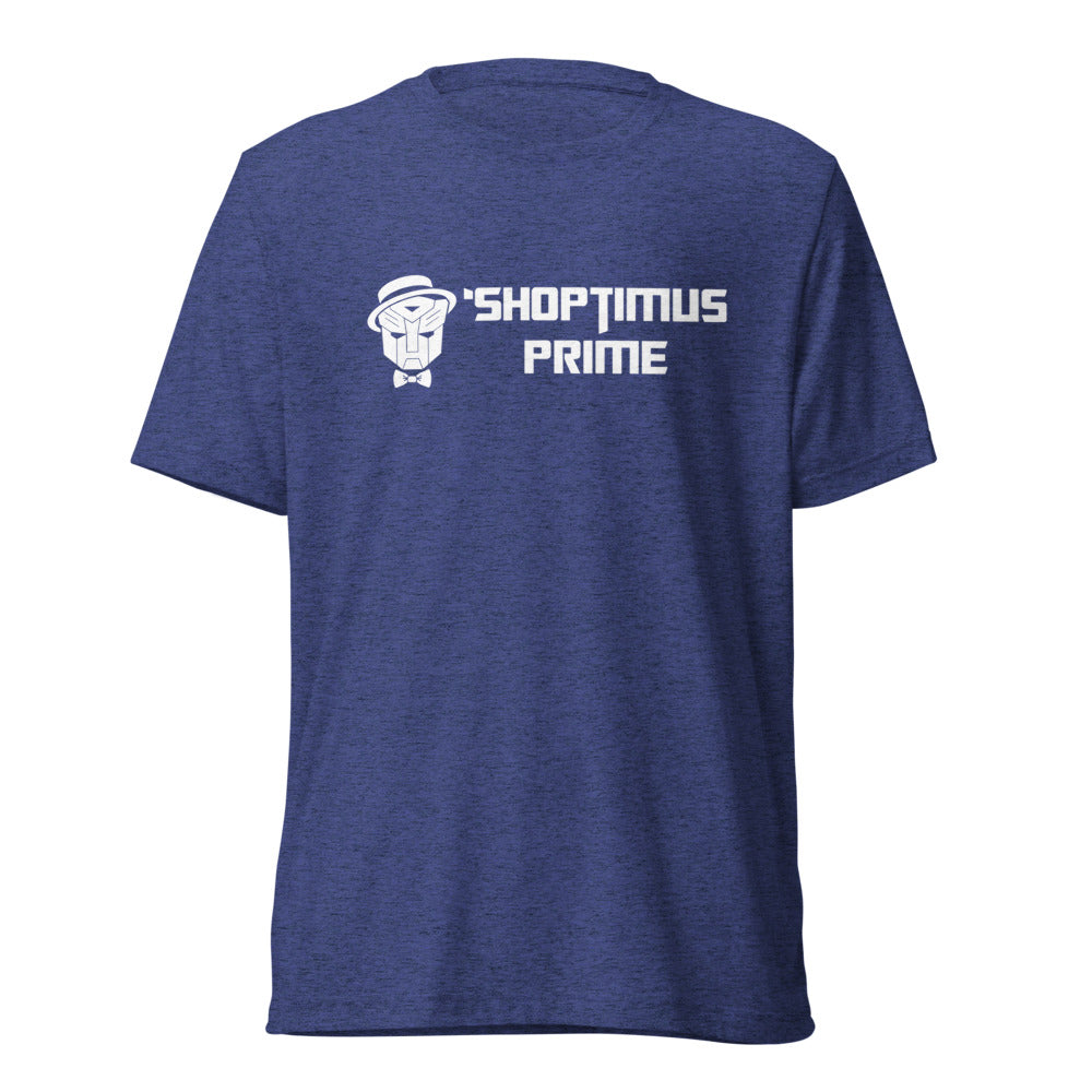 'Shoptimus Prime — Unisex Tri-Blend T-Shirt | Bella + Canvas 3413 (Navy Triblend)