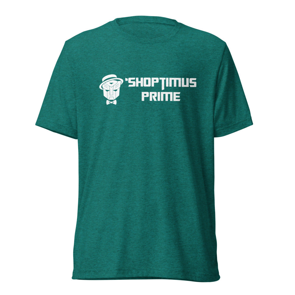 'Shoptimus Prime — Unisex Tri-Blend T-Shirt | Bella + Canvas 3413 (Navy Triblend)