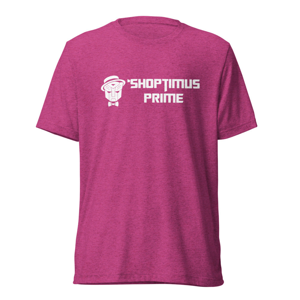 'Shoptimus Prime — Unisex Tri-Blend T-Shirt | Bella + Canvas 3413 (Navy Triblend)