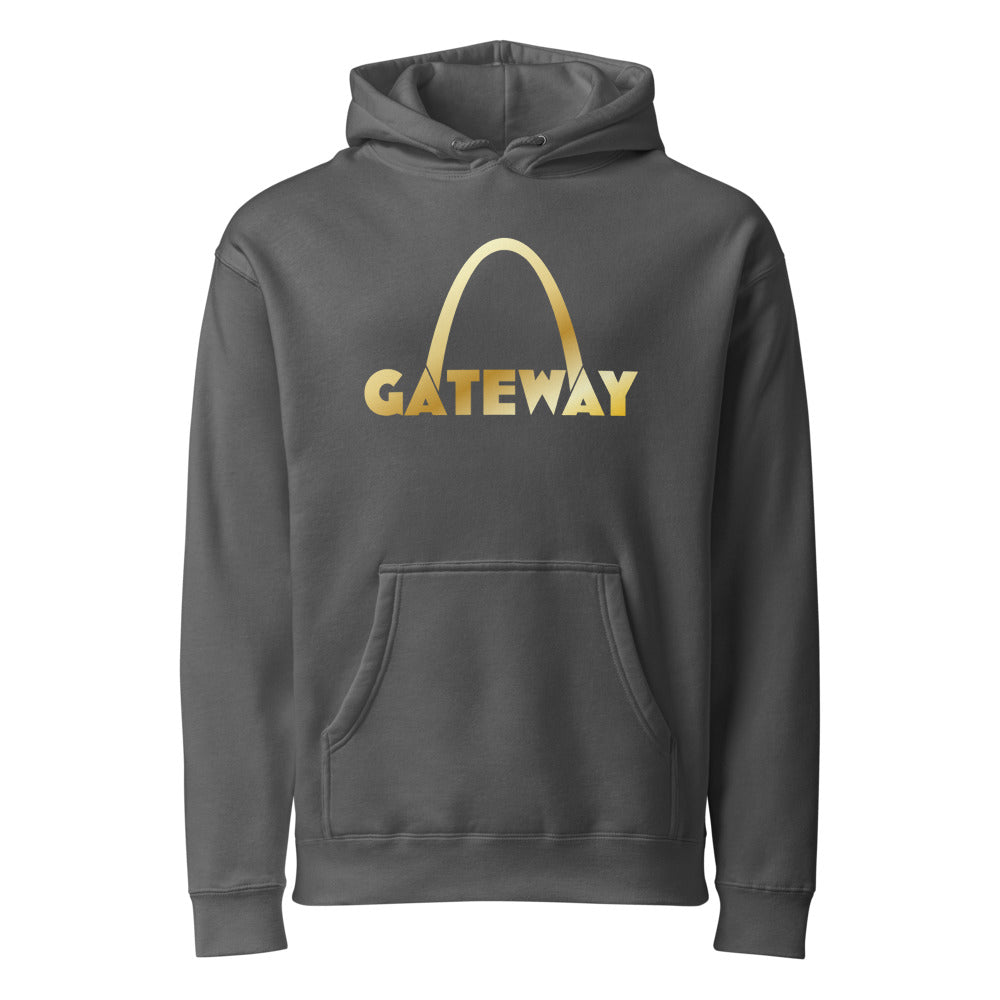 Gateway — Unisex Heavyweight Hooded Sweatshirt | Independent Trading Co. IND4000 (Black)