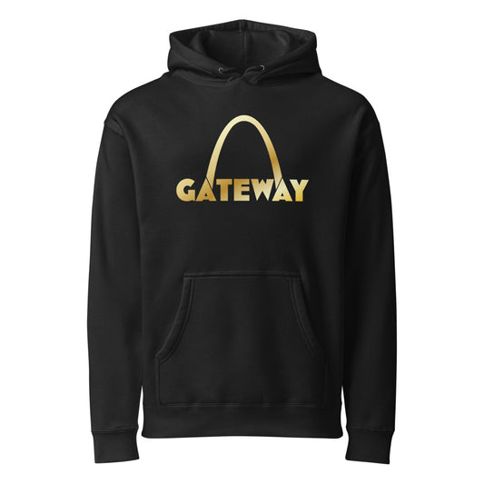 Gateway — Unisex Heavyweight Hooded Sweatshirt | Independent Trading Co. IND4000 (Black)