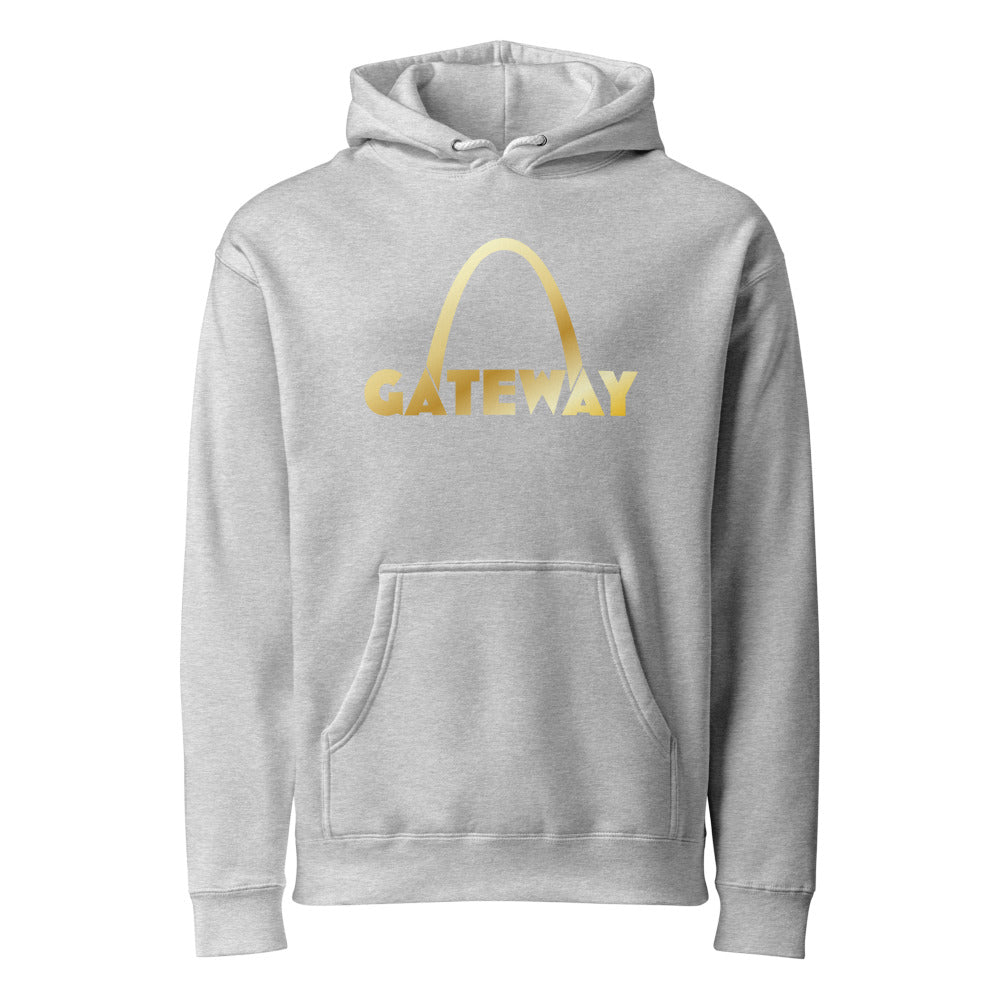 Gateway — Unisex Heavyweight Hooded Sweatshirt | Independent Trading Co. IND4000 (Black)