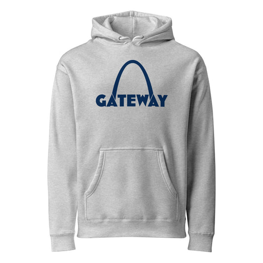 Gateway — Unisex Heavyweight Hooded Sweatshirt | Independent Trading Co. IND4000 (Grey Heather)