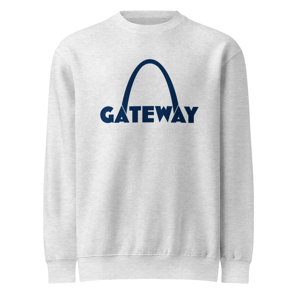 Gateway — Unisex Premium Crew Neck Sweatshirt | Lane Seven LS14004 (Heather Grey)