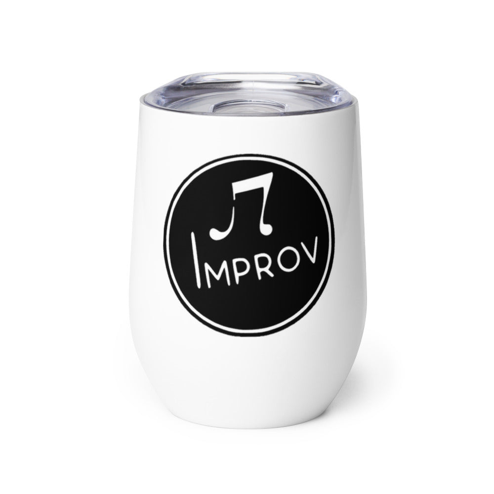 Improv — Wine Tumbler (White)
