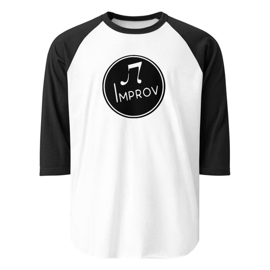 Improv — Unisex 3/4 Sleeve Raglan Shirt | Tultex 245 (White/Black)