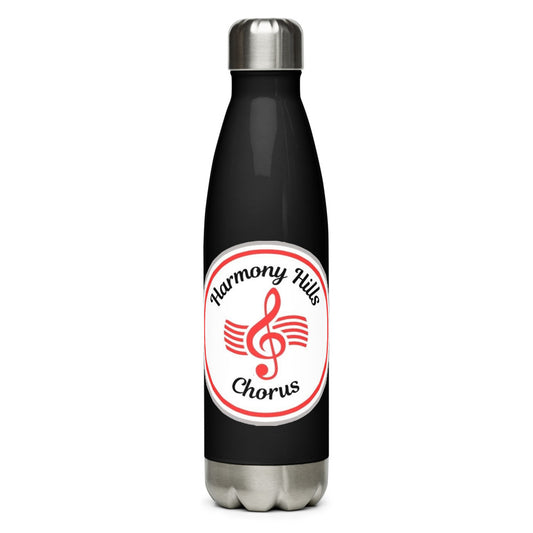 Harmony Hills Chorus — Stainless Steel Water Bottle (Black)