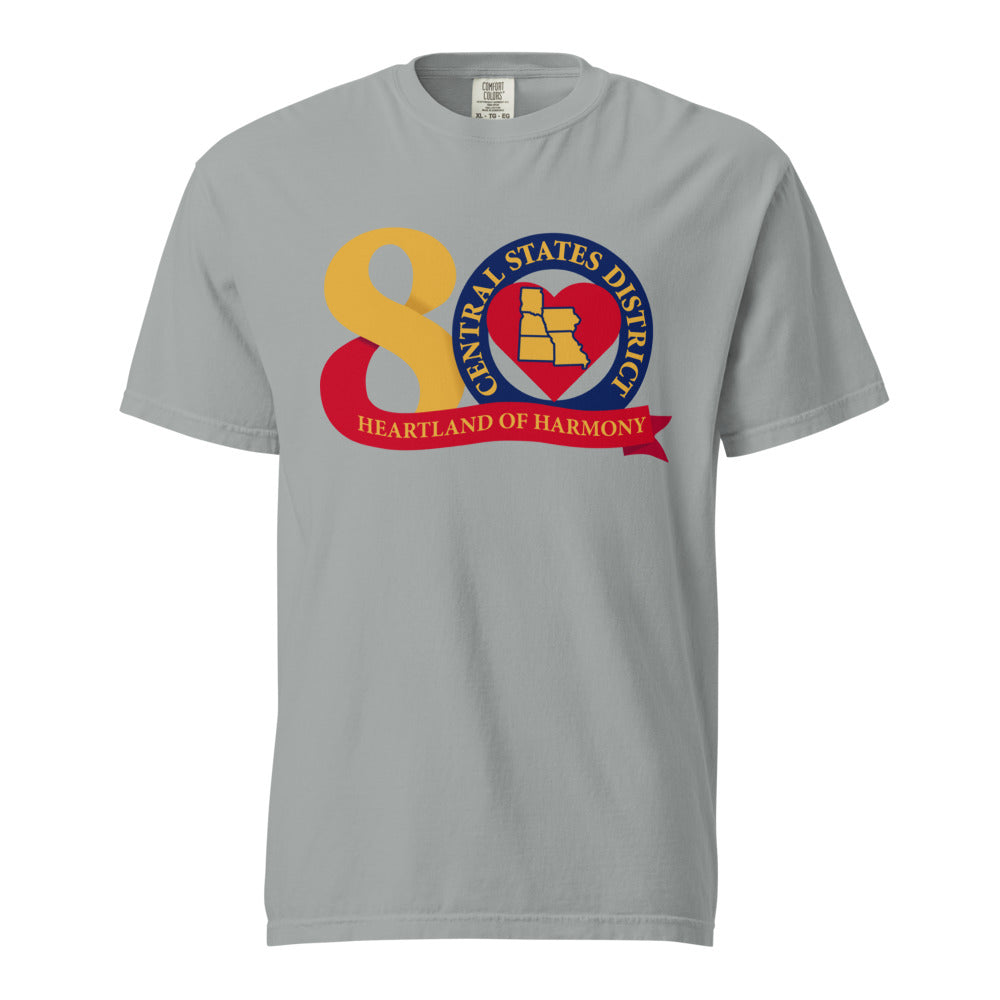 Central States District of the Barbershop Harmony Society — Unisex Garment-Dyed Heavyweight T-Shirt | Comfort Colors 1717 (True Navy)