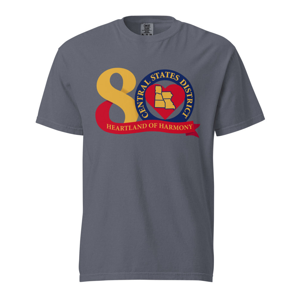 Central States District of the Barbershop Harmony Society — Unisex Garment-Dyed Heavyweight T-Shirt | Comfort Colors 1717 (True Navy)