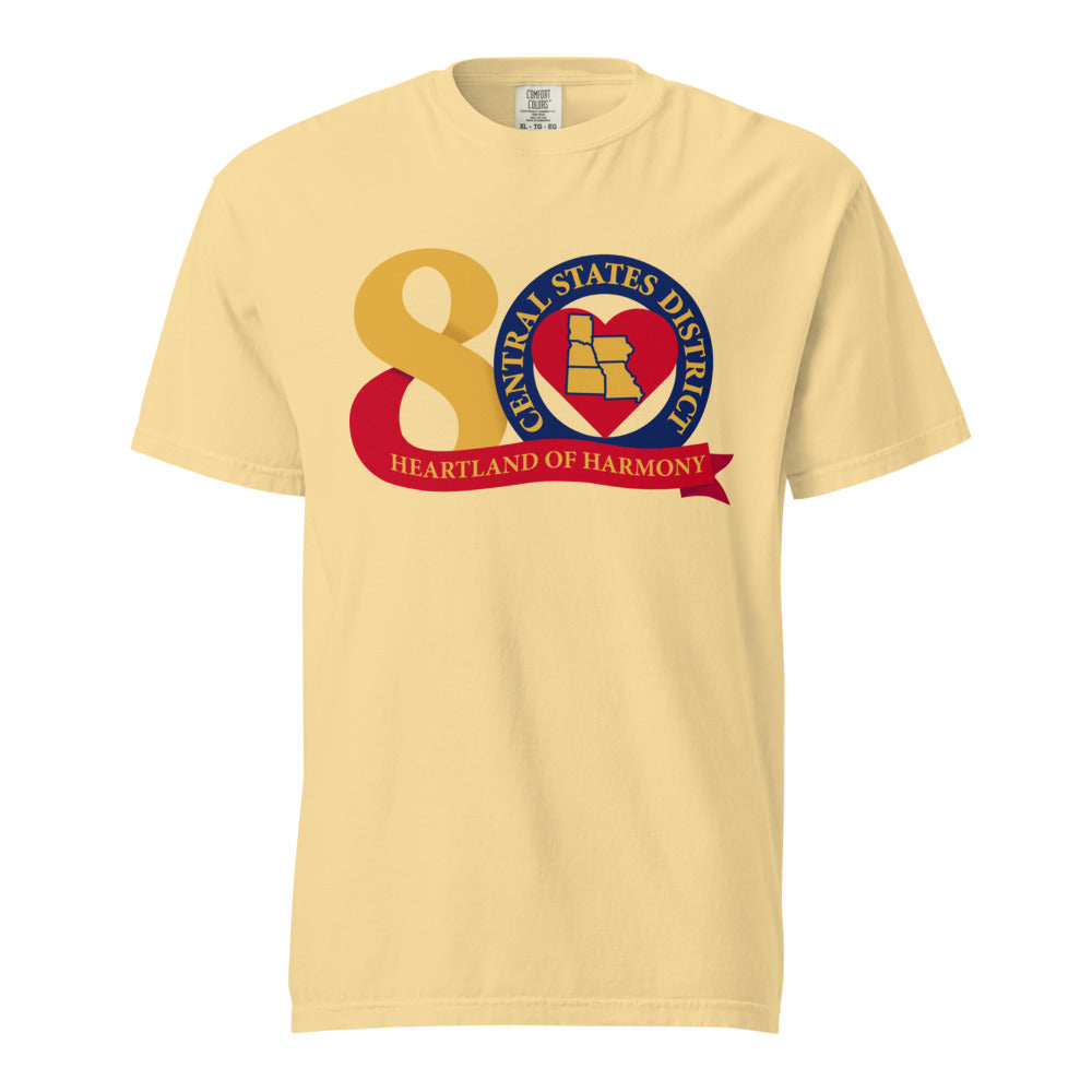 Central States District of the Barbershop Harmony Society — Unisex Garment-Dyed Heavyweight T-Shirt | Comfort Colors 1717 (True Navy)