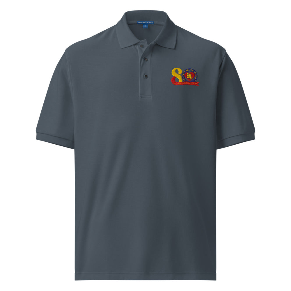 Central States District of the Barbershop Harmony Society — Men’s Premium Polo Shirt | Port Authority K500 (White)