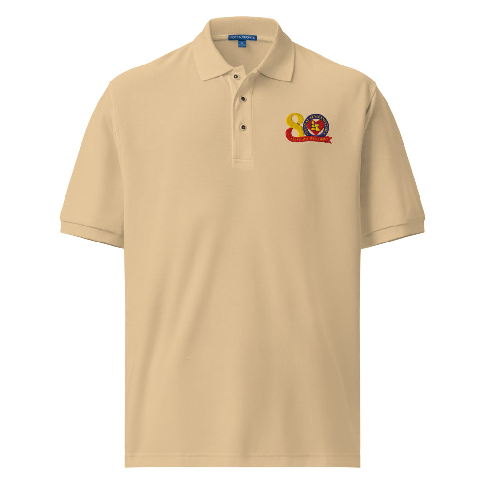 Central States District of the Barbershop Harmony Society — Men’s Premium Polo Shirt | Port Authority K500 (White)