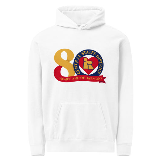Central States District of the Barbershop Harmony Society — Unisex Garment-Dyed Hooded Sweatshirt I Comfort Colors 1567 (Blue Jean)