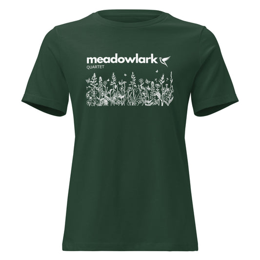 Meadowlark — Women's Relaxed T-Shirt | Bella + Canvas 6400 (Forest Green)