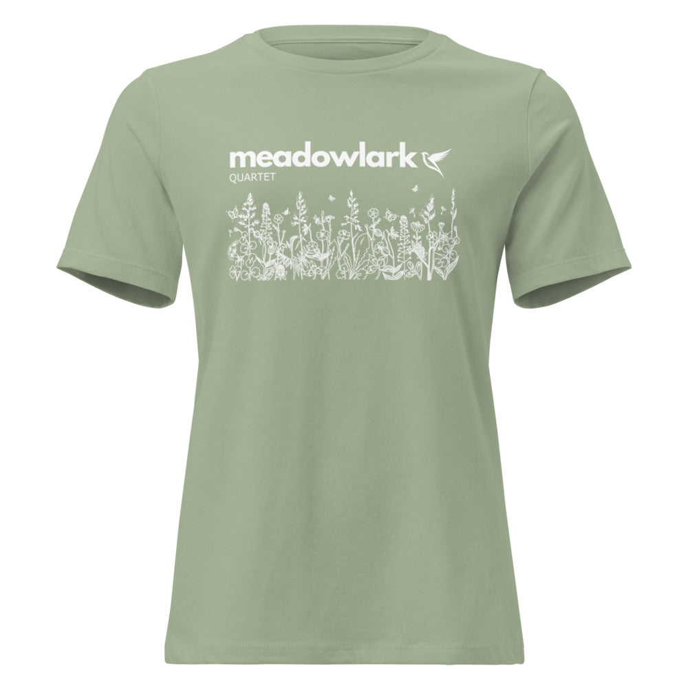Meadowlark — Women's Relaxed T-Shirt | Bella + Canvas 6400 (Forest Green)