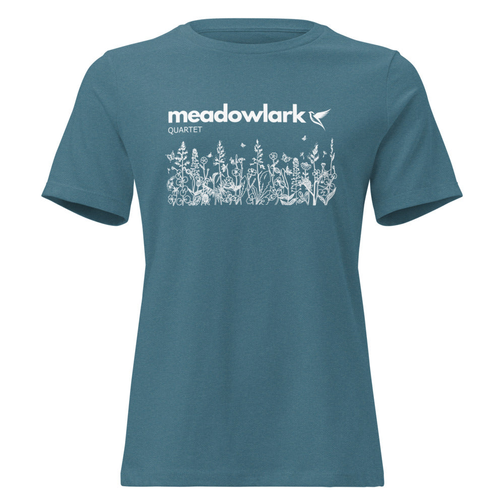 Meadowlark — Women's Relaxed T-Shirt | Bella + Canvas 6400 (Forest Green)