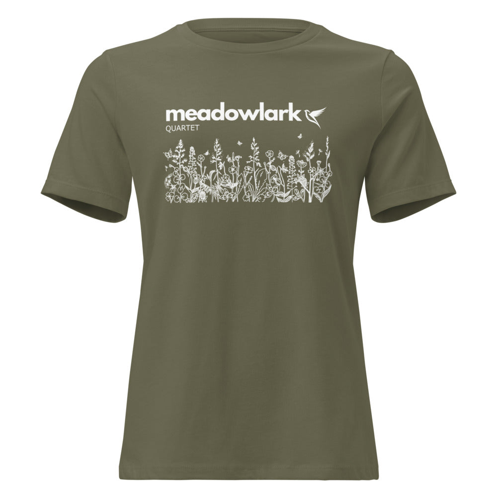 Meadowlark — Women's Relaxed T-Shirt | Bella + Canvas 6400 (Forest Green)