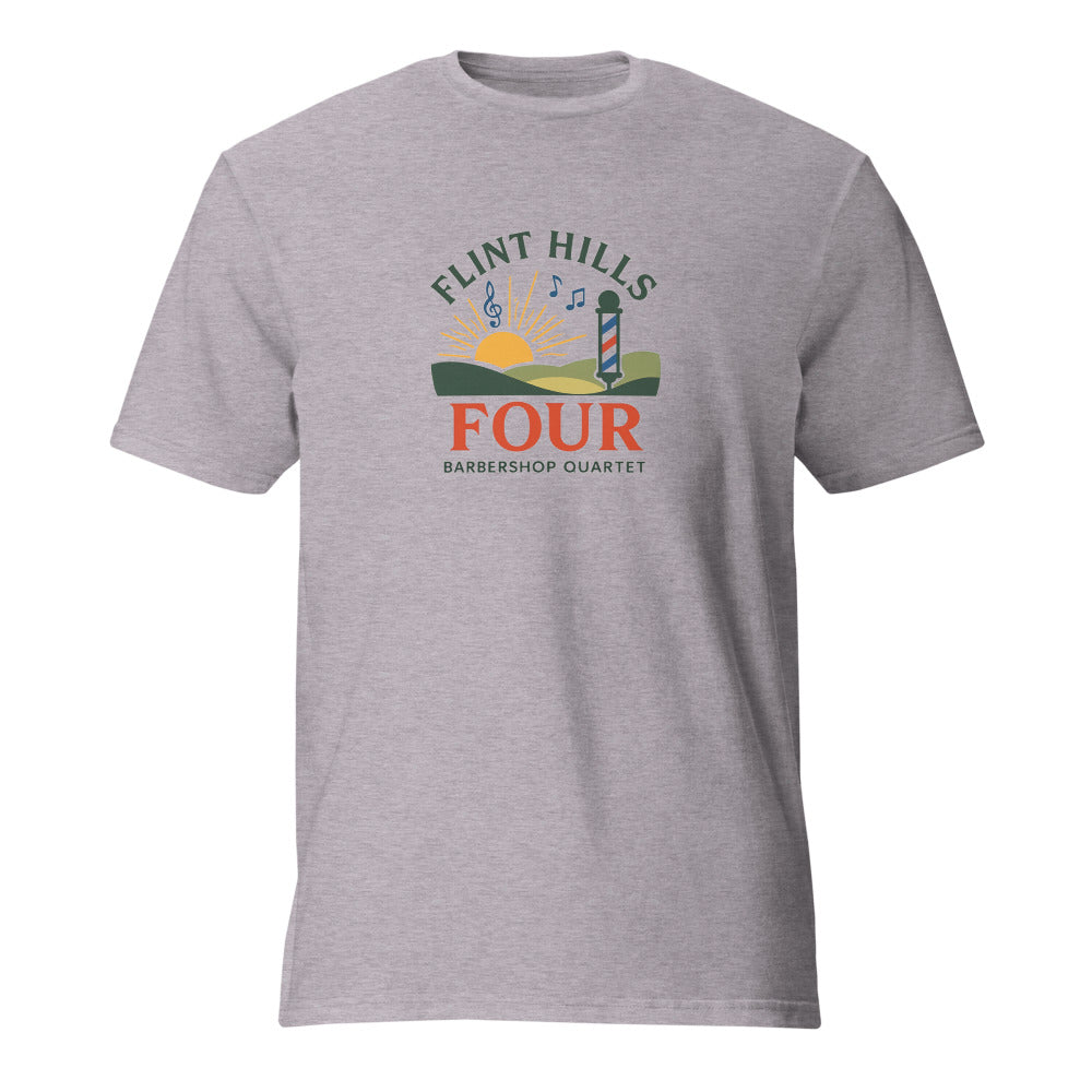 Flint Hills Four — Unisex Lightweight T-Shirt | Gildan 980 (Black)